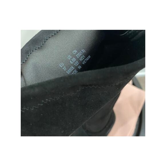 Stuart Weitzman Mara Suede Over the Knee Black Suede Boot 37 - Picture 10 of 10